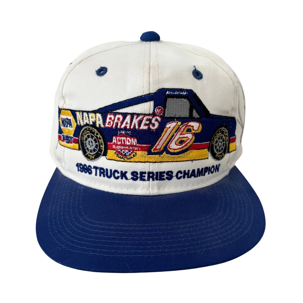 Vtg 1996 Ron Hornaday Jr Signed NASCAR Truck Series Champion Hat Chase Legend